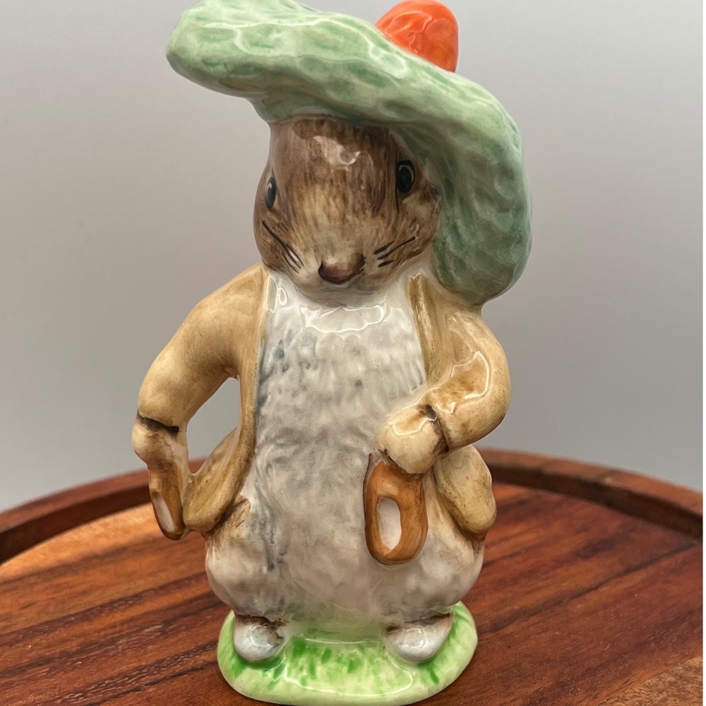 Vintage Beswick Beatrix Potter Figurine "Benjamin Bunny" BP-3c Brown Line